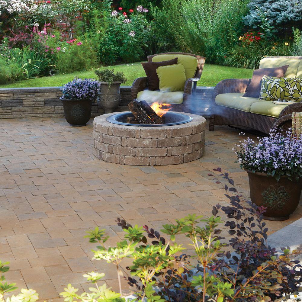 Pavestone RumbleStone Trap 3.5 in. x 10.25 in. x 7 in. Cafe Concrete Garden Wall Block (120 Pcs. / 29.9 Face ft. / Pallet)