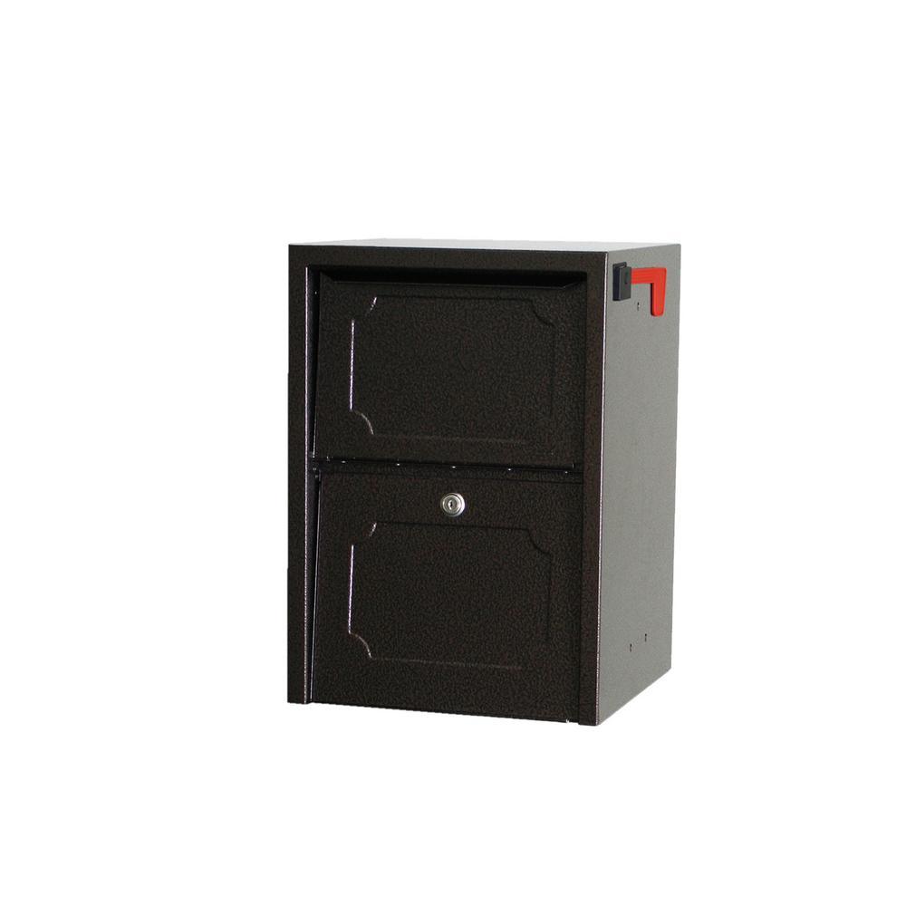 Weekend Away Vault Copper Vein Post/Column Mount Secure Mailbox - Super Arbor