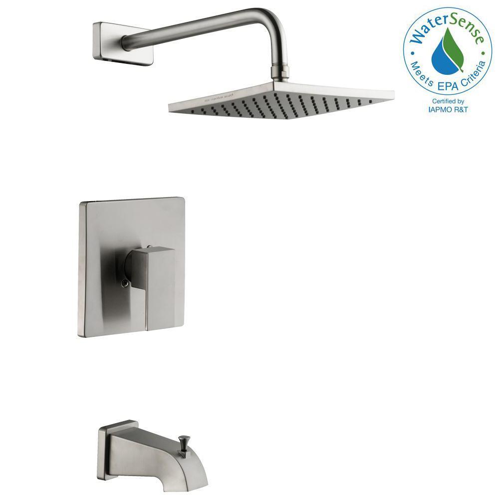 Marx Single Handle 1-Spray Tub and Shower Faucet in Chrome (Valve Included) - Super Arbor