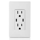 15 Amp White Duplex Tamper-Resistant Outlets with 6 Amp USB Dual Type-C Power Delivery In-Wall Chargers - Super Arbor