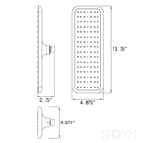 1-Spray 13.75 in. Single Wall Mount Fixed Rain Shower Head in Black Chrome - Super Arbor