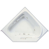 Morandi 60 in. Acrylic Left Front Drain Corner Drop-In Whirlpool Bathtub in White - Super Arbor