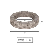 Pavestone RumbleStone 52.5 in. x 10.5 in. Tree Ring Kit in Greystone - Super Arbor