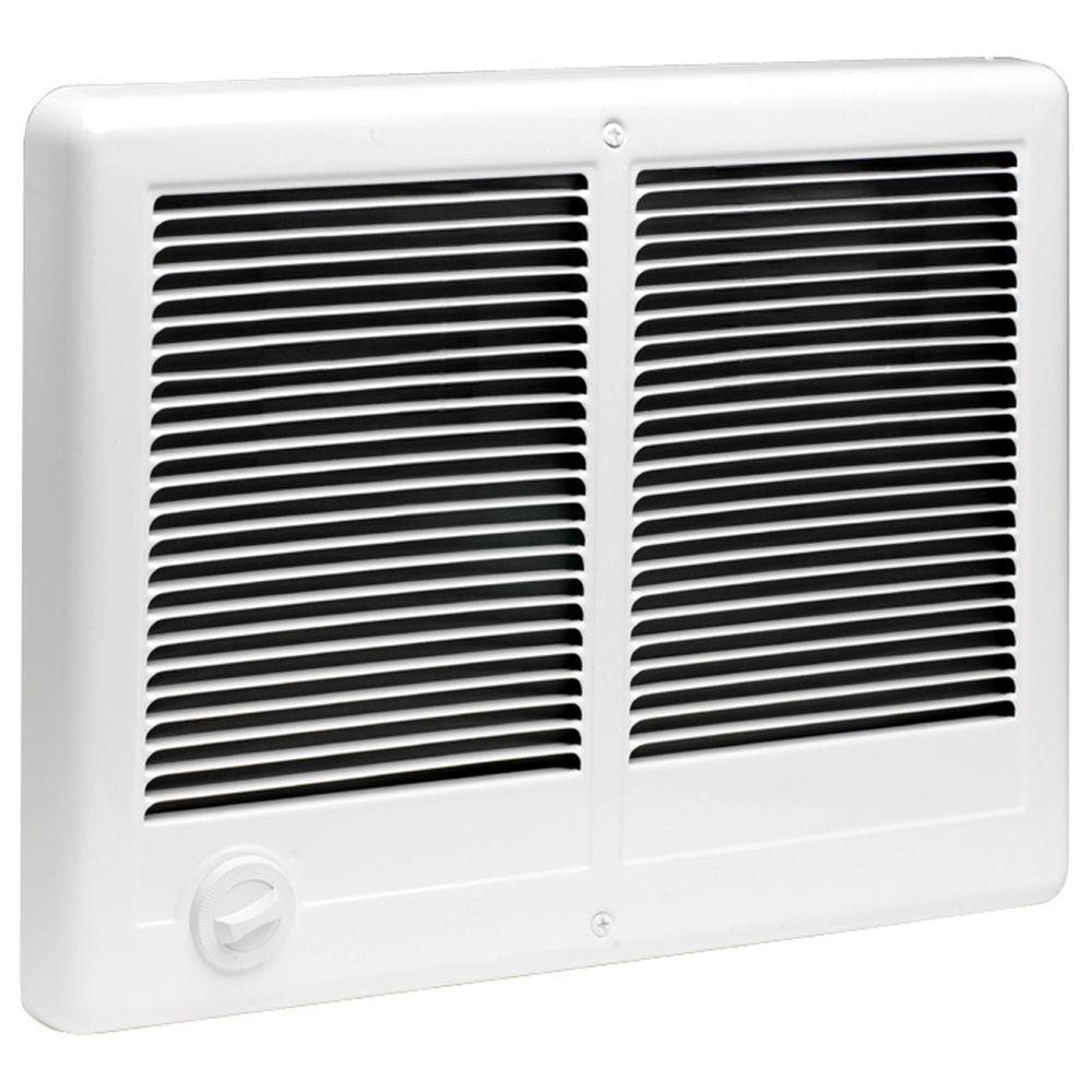 Com-Pak Twin 4,000-Watt 240-Volt Fan-Forced In-Wall Electric Heater in White - Super Arbor
