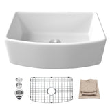 Fireclay 30 in. Single Bowl Farmhouse Kitchen Sink