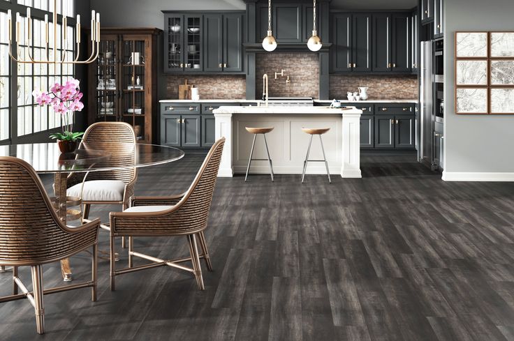 Style Selections (Sample) Forged Oak Water Resistant Wood Look Interlocking Luxury Vinyl Plank