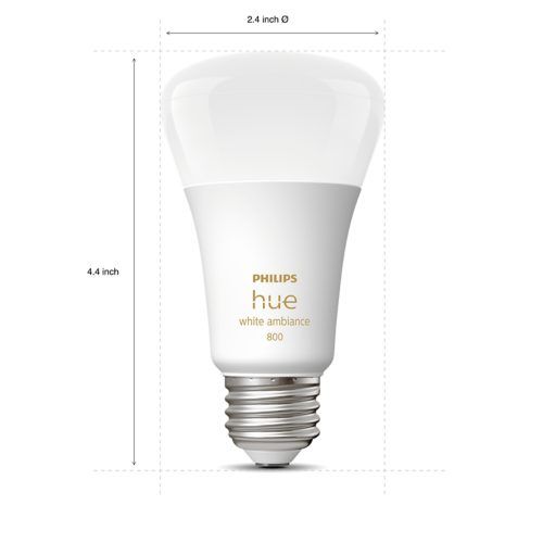 White Ambiance A19 LED 60-Watt Equivalent Dimmable Smart Wireless Light Bulb with Bluetooth