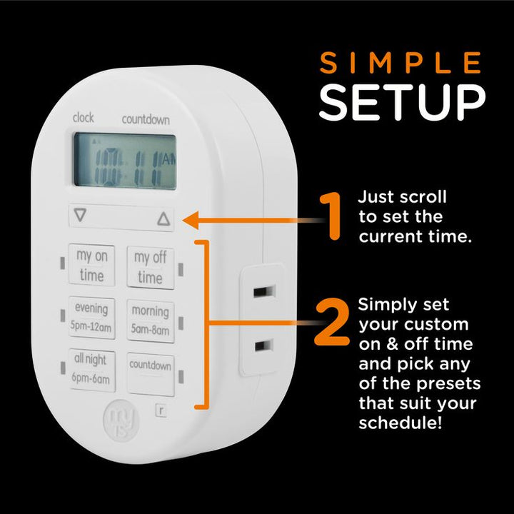 myTouchSmart Programmable Indoor Plug-In Digital Timer, 1-Outlet, 26892