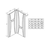 Breeze 36 in. L x 36 in. W x 76 in. H Corner Shower Kit with Frosted Glass, Shower Base and Wall in White - Super Arbor