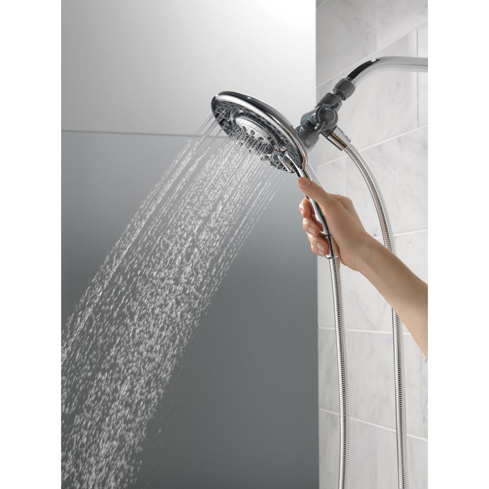 In2ition Two-in-One 4-Spray 6.1 in. Dual Wall Mount Fixed and Handheld Shower Head in Chrome - Super Arbor
