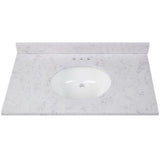 31 in. x 22 in. Stone Effects Vanity Top in Cascade with White Sink - Super Arbor