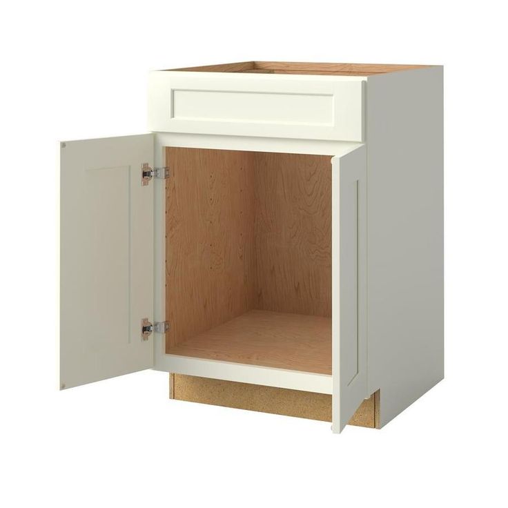 allen + roth Aveley 24-in W x 34.5-in H x 24-in D Linen Maple Sink Base Semi-Custom Cabinet