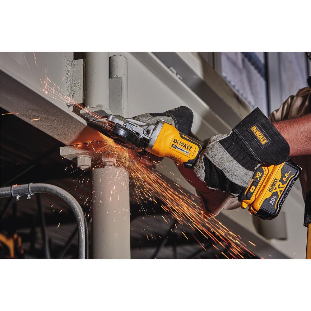 20-Volt Max Lithium Ion Cordless 5 in. Flathead Small Angle Grinder Kit with Kickback Brake - Super Arbor