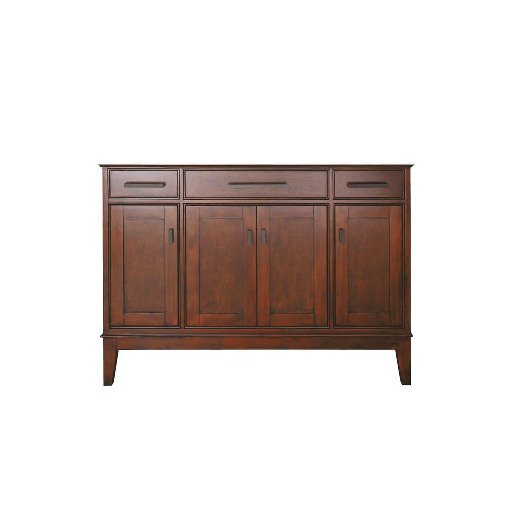 Madison 72 in. W x 21 in. D x 34 in. H Vanity Cabinet Only in Tobacco - Super Arbor