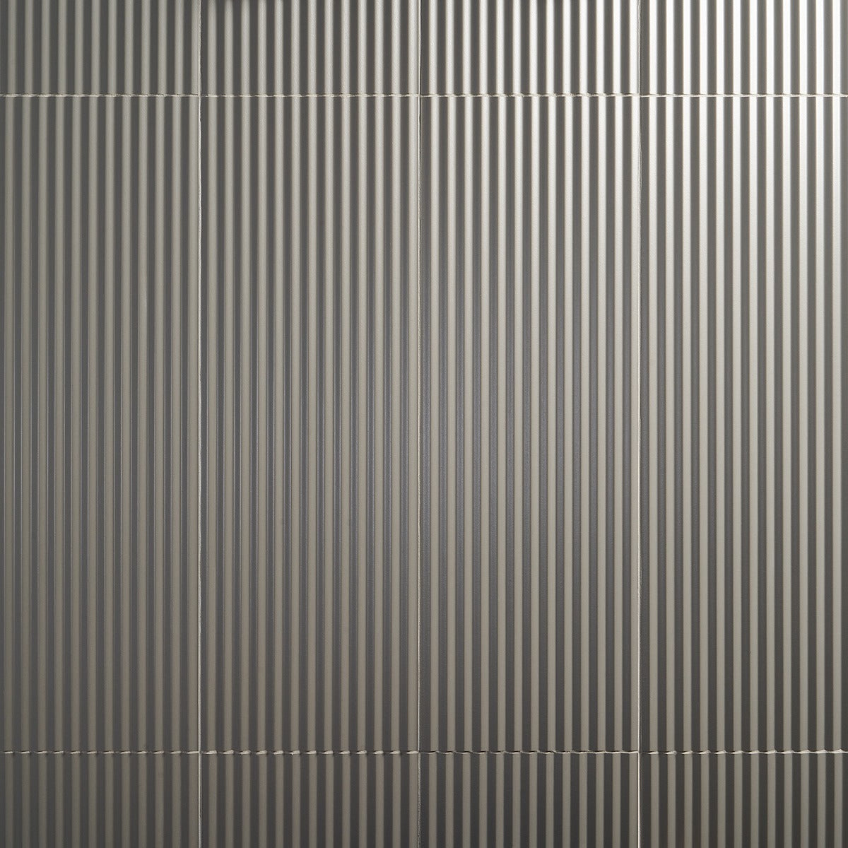 Mod Smoke Gray 12x36 3D Fluted Matte Ceramic Tile - Lux Tile