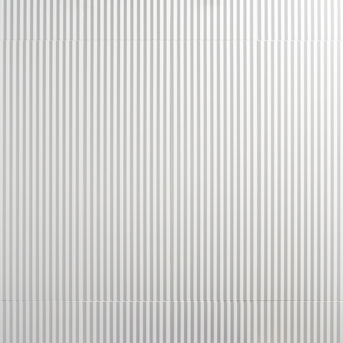 Lux Tile Mod 3D White 12x36 Fluted Matte Ceramic Tile