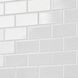 Sarina Vintage White Crackled Ceramic Subway Tile - 3x6 Glossy Finish