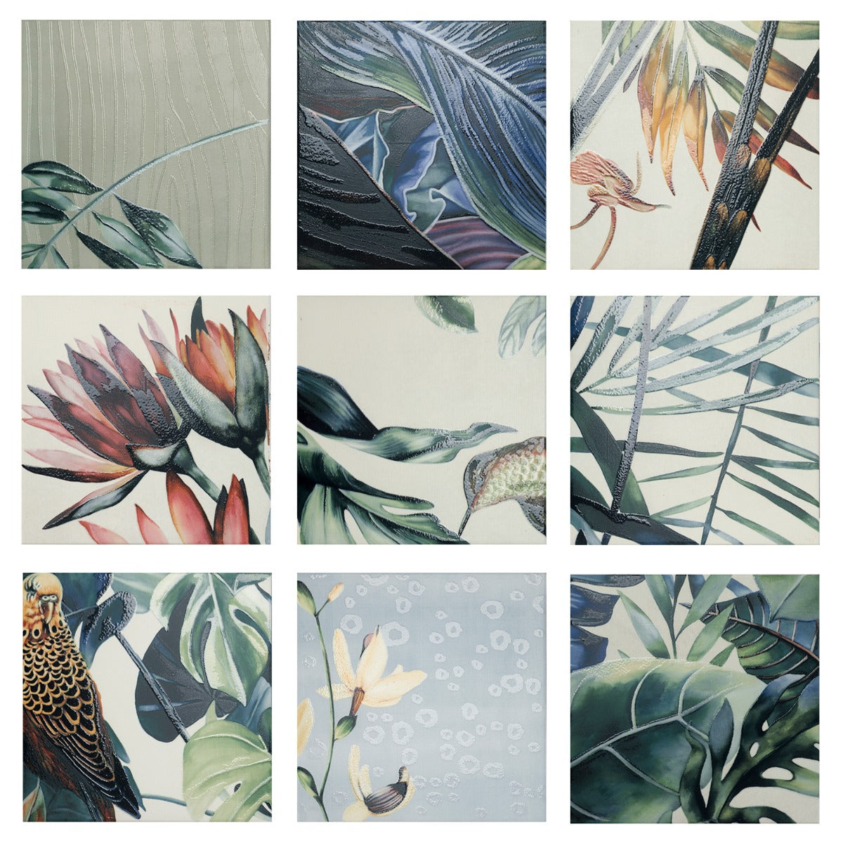 Angela Harris Wilder Tikida Decor 8x8 Matte Ceramic Tile - Botanical Design