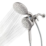 Aromatherapy 6-Spray Patterns 6.5 in. Tub Wall Mount Dual Shower Heads with INLY Capsules in Spot Resist Brushed Nickel