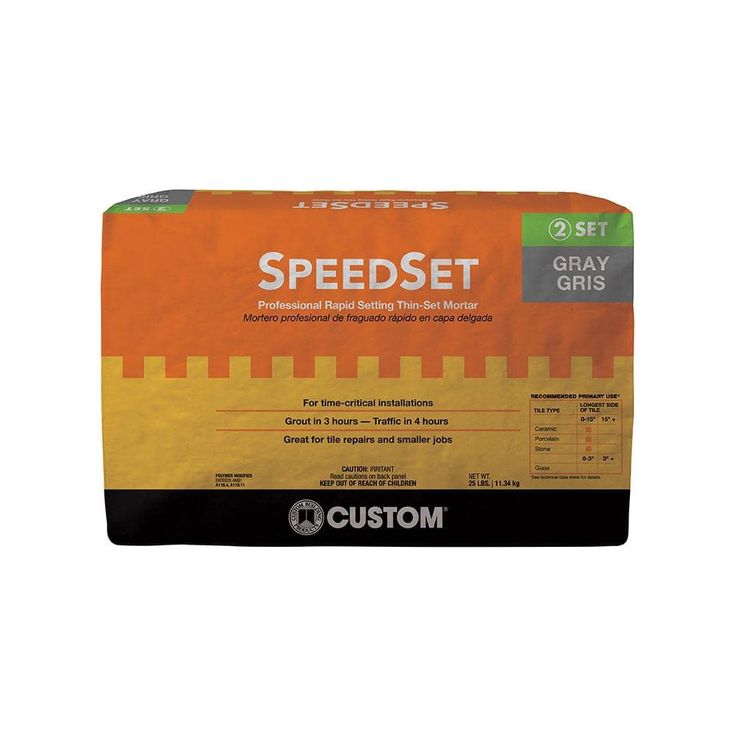 Custom Building Products Speedset 25 lb. Gray Rapid Setting Fortified Thinset Mortar