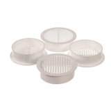 3 in. Resin Circular Mini Wall Louver Soffit Vent in White (4-Pack)