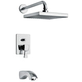 Lady 2-Handle 1-Spray Tub and Shower Faucet with 8 in. Rain Shower Head in Brushed Nickel (Valve Included) - Super Arbor