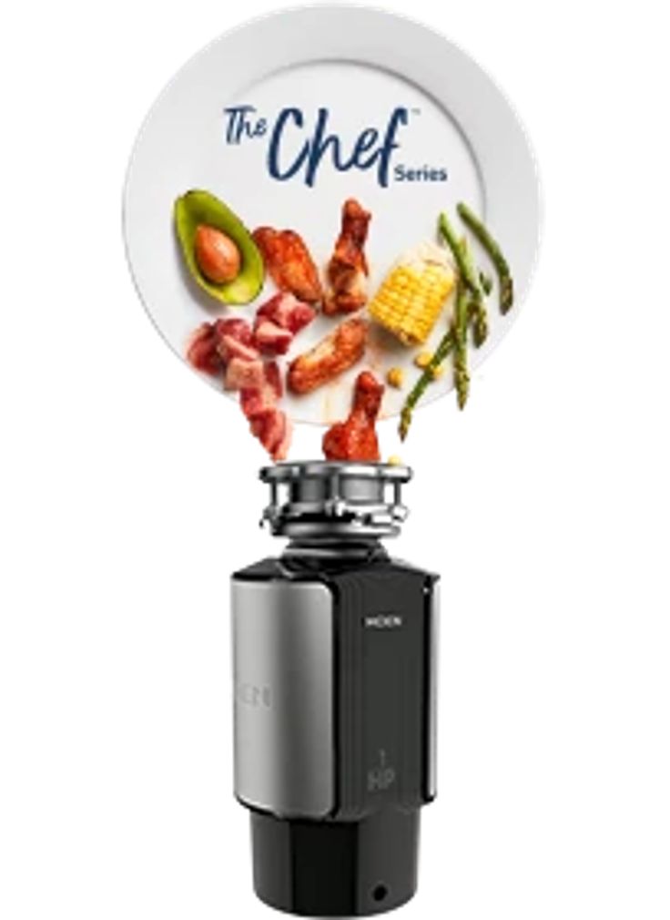 MOEN Chef Series 1 HP Continuous Feed Garbage Disposal with Sound Reduction and Universal Mount