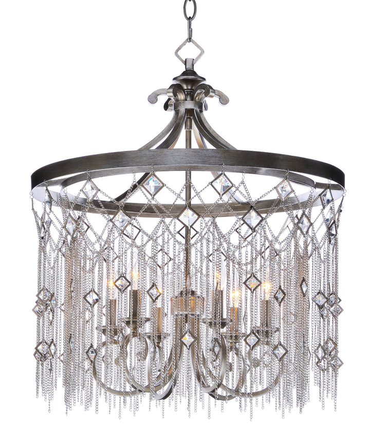 Maxim Lighting Alessandra 6-Light Silver Mist Traditional Crystal Chandelier