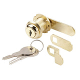 13/16 in., Steel, Brass Plated, Keyed Drawer and Cabinet Cam Lock - Super Arbor