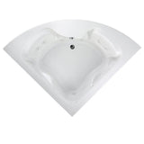 EverClean Cadet 85 in. x 60 in. Center Drain Corner Whirlpool Tub in White - Super Arbor