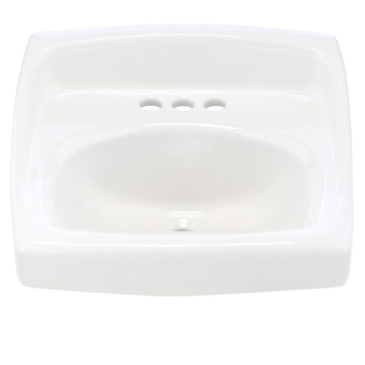American Standard Lucerne Wall-Mounted Bathroom Sink with 4 in. Centerset Faucet Holes, White