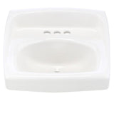 American Standard Lucerne Wall-Mounted Bathroom Sink with 4 in. Centerset Faucet Holes, White