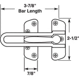 Diecast, Chrome Plated, Swing Bar Door Guard - Super Arbor