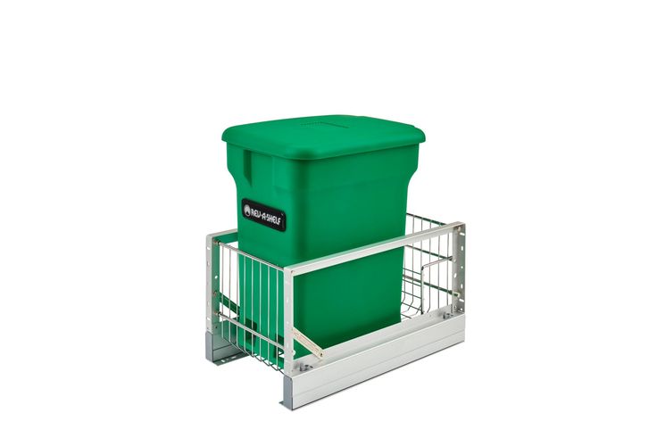 Rev-A-Shelf 35-Quart Plastic Soft Close Pull Out Trash Can