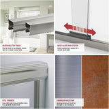 Lyndall 60 in. x 58-1/8 in. Semi-Frameless Traditional Sliding Bathtub Door in Chrome with Droplet Glass - Super Arbor