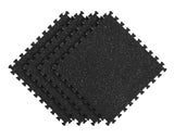 Norsk Shock Absorbent 25.2 in. x 25.2 in. x 0.70 in. Gym Tiles - Black/White Fleck (4-Pack)