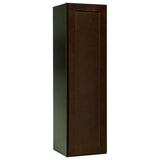 Hampton Bay Shaker 12 in. W x 12 in. D x 42 in. H Assembled Wall Kitchen Cabinet in Java