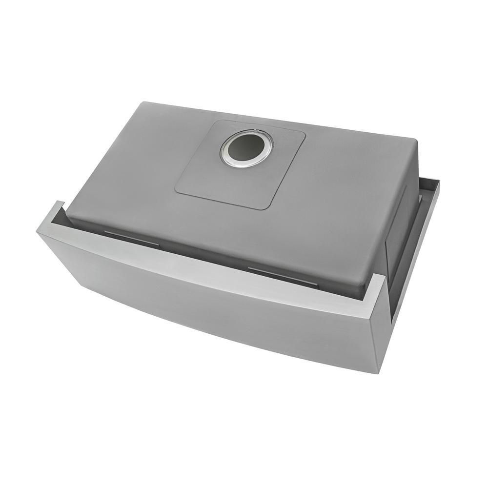 Apron-Front Stainless Steel 36 in. 16-Gauge Workstation Single Bowl Farmhouse Kitchen Sink - Super Arbor