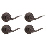 Tustin Satin Nickel Privacy Bed/Bath Door Lever Featuring Microban Antimicrobial Technology - Super Arbor