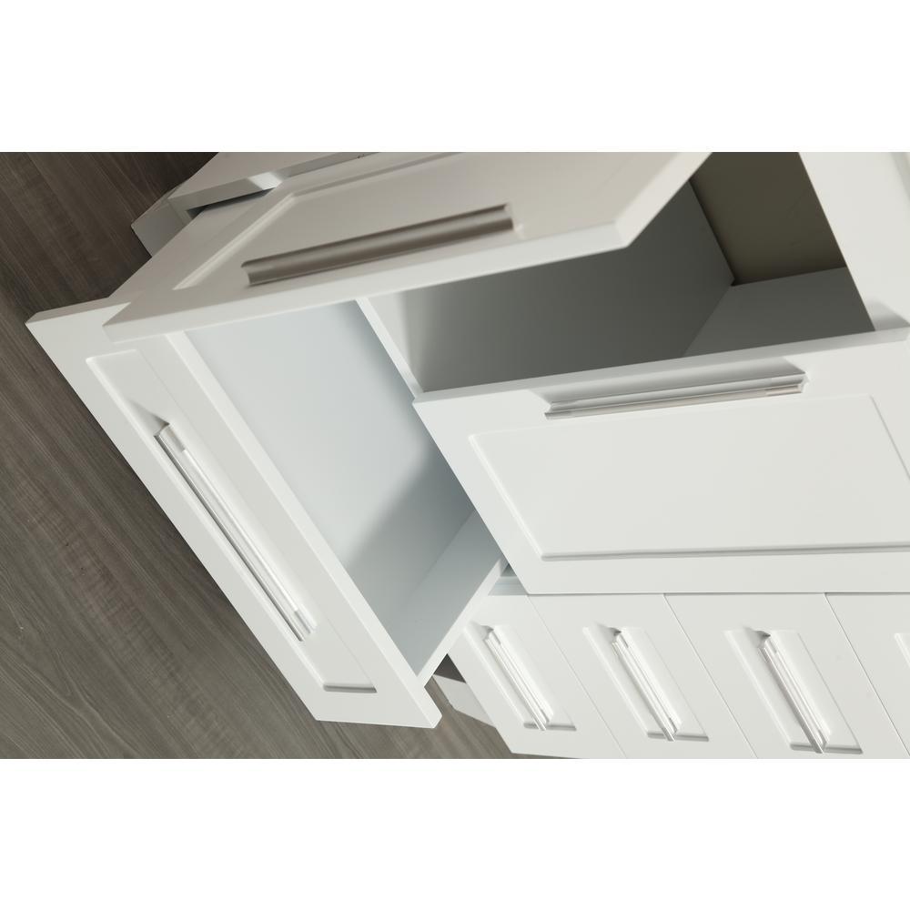 Loon 30.50 in. W x 22 in. D x 34 in. H Vanity in White with Carrera Marble Vanity Top in White with White Basin - Super Arbor