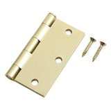 3-1/2 in. Square Corner Satin Brass Door Hinge Value Pack (24-Pack)