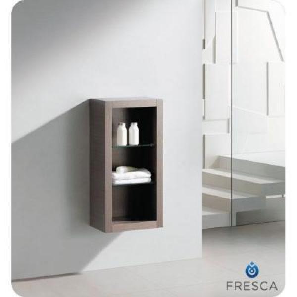 Allier 15-1/4 in. W x 32 in. H x 10 in. D Bathroom Linen Storage Cabinet in Gray Oak - Super Arbor