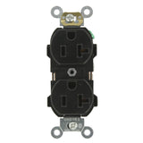 20 Amp Industrial Grade Heavy Duty Self Grounding Duplex Outlet, White - Super Arbor