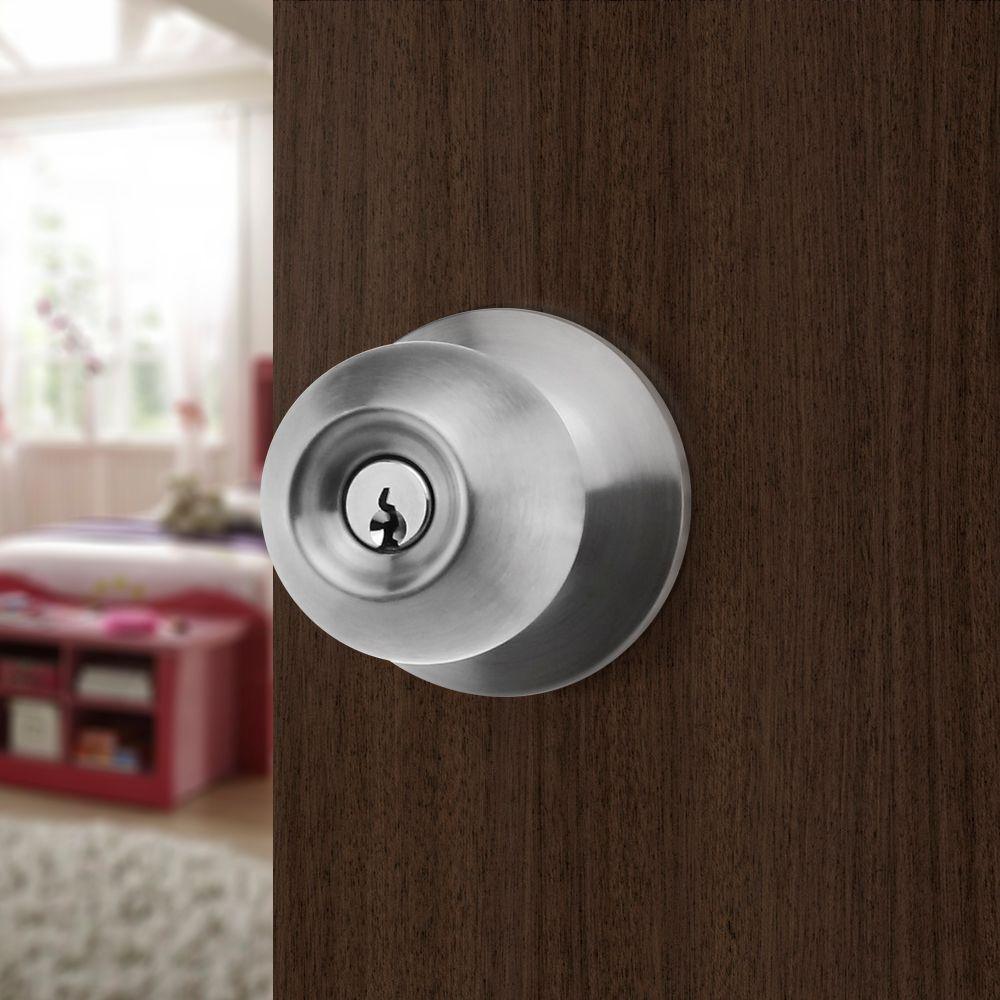 Avila Stainless Steel Keyed Entry Door Knob Lock Set - Super Arbor