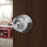 Avila Stainless Steel Keyed Entry Door Knob Lock Set - Super Arbor