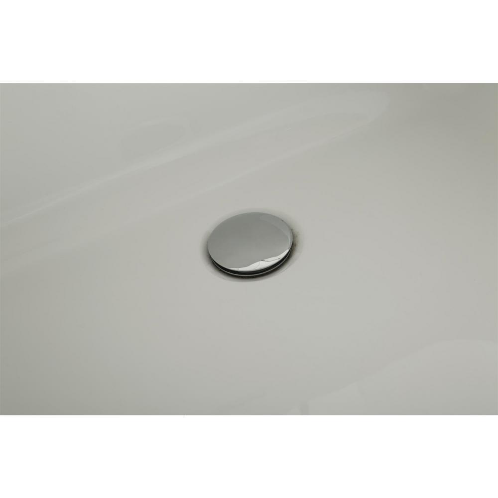 67 in. Acrylic Center Drain Rectangle Flat Bottom Freestanding Bathtub in White - Super Arbor