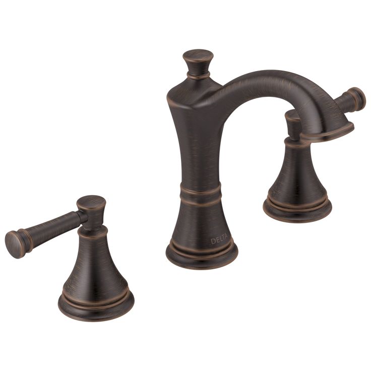 Delta Valdosta Venetian Bronze 2-Handle Widespread WaterSense Bathroom Sink Faucet with Drain