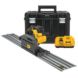 FLEXVOLT 60-Volt MAX Lithium Ion Cordless Brushless 6-1/2 in. Track Saw Kit with Bonus FLEXVOLT 20/60-Volt MAX Battery - Super Arbor