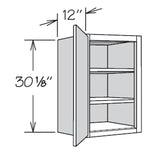 allen + roth Aveley 12-in W x 30.125-in H x 12-in D Linen Maple Door Wall Semi-Custom Cabinet