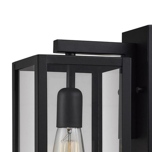 Hurley 1-Light Black Outdoor Wall Lantern Sconce